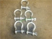 5 New/Unused 3/4" 4.7T Clevis/Shackles *BID X 5*