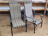 4 Metal Stacking Patio Chairs