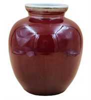 A Chinese Flambe Vase, Oxblood Vase 19th Century