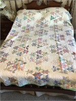 Hand stitched quilt 66 in 90 in