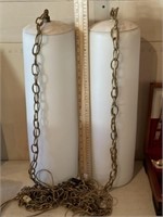 VINTAGE MCM HANGING LIGHTS, 24" T