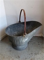 Vintage Galvanized Coal Bucket