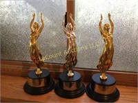 3 award trophy Aurora Awards