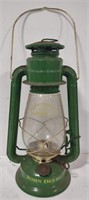 (BD) John Deere oil lamp measuring 12" tall