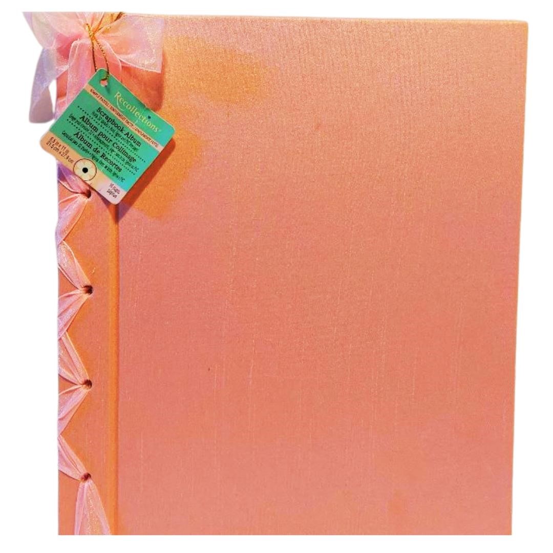 Pink Fashion Fabric Scrapbook / Baby Book Album
