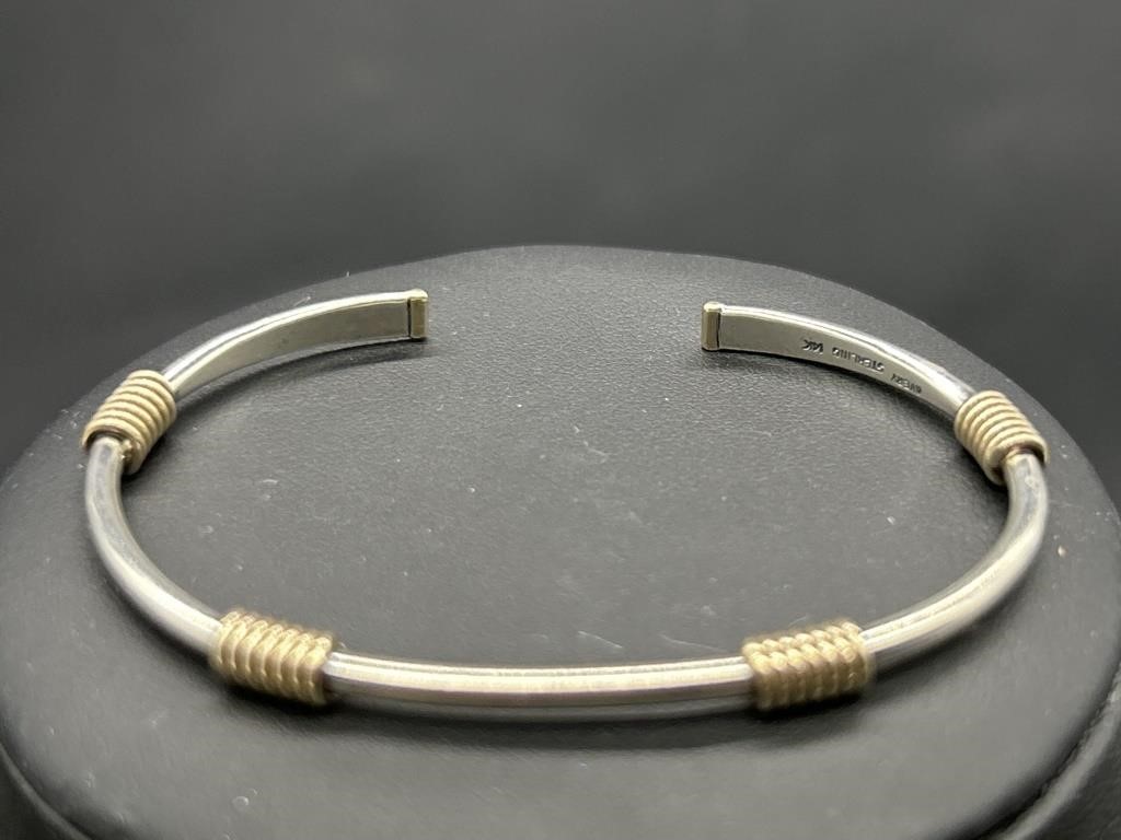 James Avery 14kt Gold & Sterling Silver Cuff