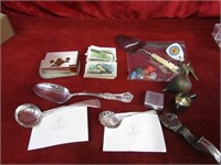 Silver plate spoons, Compact, baking soda cards