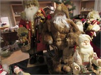 3 Assorted Handcrafted Santas