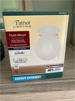Patriot Lighting Flush Mount Globe (new in box)