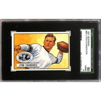 1951 Bowman Football Lynn Chandnois Sgc 4