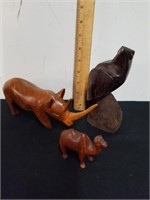 Vintage wooden Ironwood and wooden animal figures