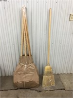 Six new corn brooms
