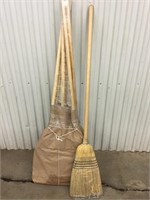 Six new corn brooms