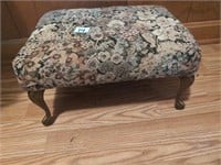 Brass footed foot stool