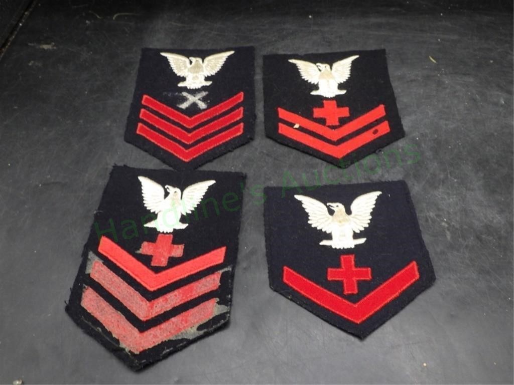 WWII Era Navy Insignia Patches x 4