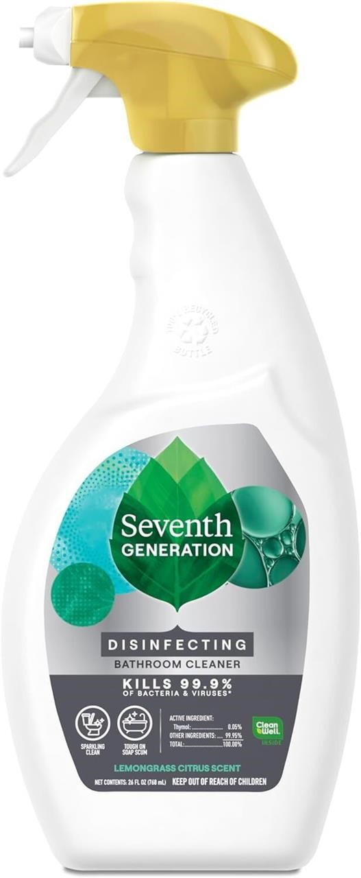 2Pk 26oz Seventh Gen Disinfecting Bathroom Cleaner
