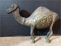 Brass Camel still bank