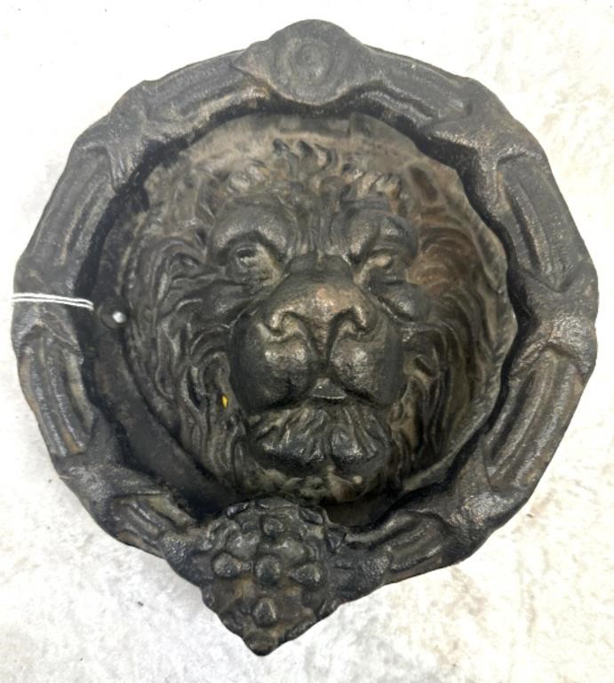 Heavy Cast Lion Head Door Knocker