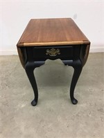 Bassett Drop Leaf End Table with Drawer Painted