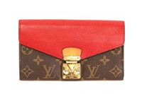 Louis Vuitton Brown/Cerise Red Wallet