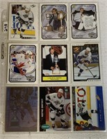 Nine Wayne Gretzky cards