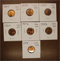 Lot of 7 Assorted Lincoln Cents
