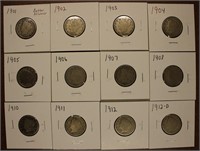 Lot of 12 Liberty V Nickels