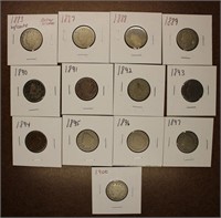 Lot of 13 Liberty V Nickels