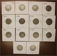 Lot of 14 Liberty V Nickels