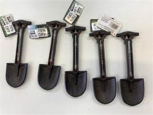 5 New 8" Cast Iron Shovel Thermometers