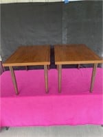 MCM pair side tables, dark wood