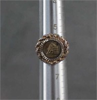 ADM Sterling Barrel Racing Engraved Ladies Ring