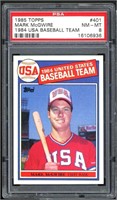 Mark McGwire Rookie Card 1985 Topps #401 PSA 8