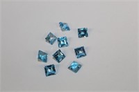 Blue Topaz 6 x 6mm Square Cut Loose Stones