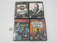 4 jeux de PS 2 dont Hitman, Harley Davidson et +