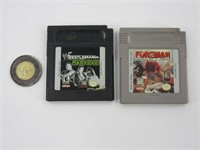 2 jeux de Nintendo Game Boy, WWE et Foreman