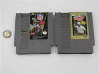 2 jeux de Nintendo NES, NFL et Golf