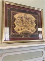 2 Piece Set of Wall Art: 1) "Mappe du Monde"