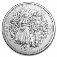 2023 St. Helena 1 Oz Silver £1 Una And The Lion Bu