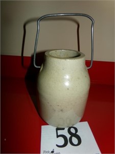 SMALL MILK JUG STYLE CROCK WITH HANDLE