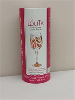 NEW LOLITA PAINTED 15 OZ WINE GLASS