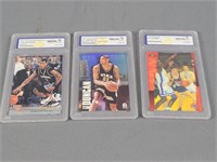 Lot Of 3 Graded Basketball Cards