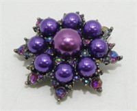 Vintage Purple Brooch Pin