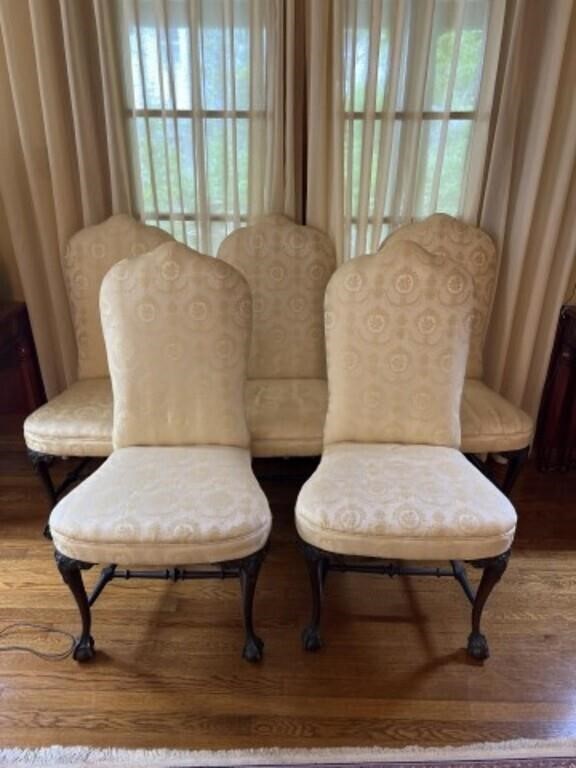 5 Chippendale Claw & Ball Footed Dining Chairs