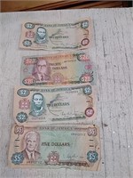 Group of Jamaican currency