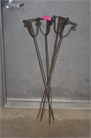 Four Wrought Iron Torch/Drink Holders
