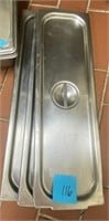 3 Stainless steel lids for 1/3 size horizontal pan