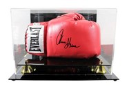 Tommy Hearns Signed Glove W/ Case BAS Witness