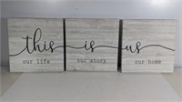 (3) "This Is Us" Wall Decor