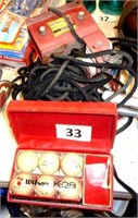 storage pulley hoist system & Wilson golf balls